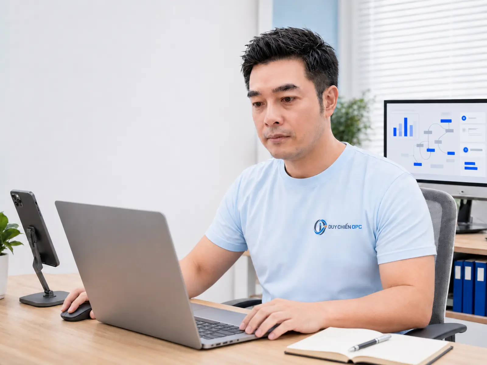 Nguyễn Duy Chiến làm việc — xây và bán sản phẩm số